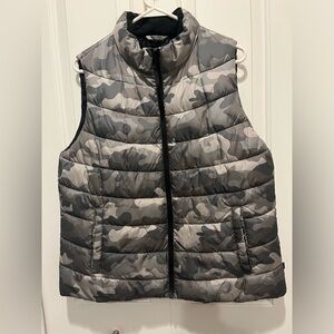 Gap Puffy Vest Sz L Like New Camo #fall Tan/Green